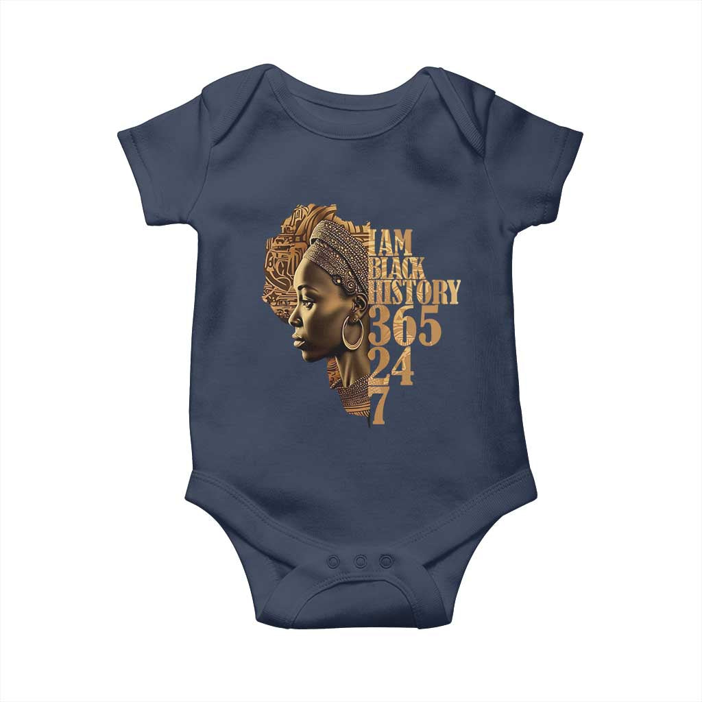 I Am Black History 365 24 7 Baby Onesie