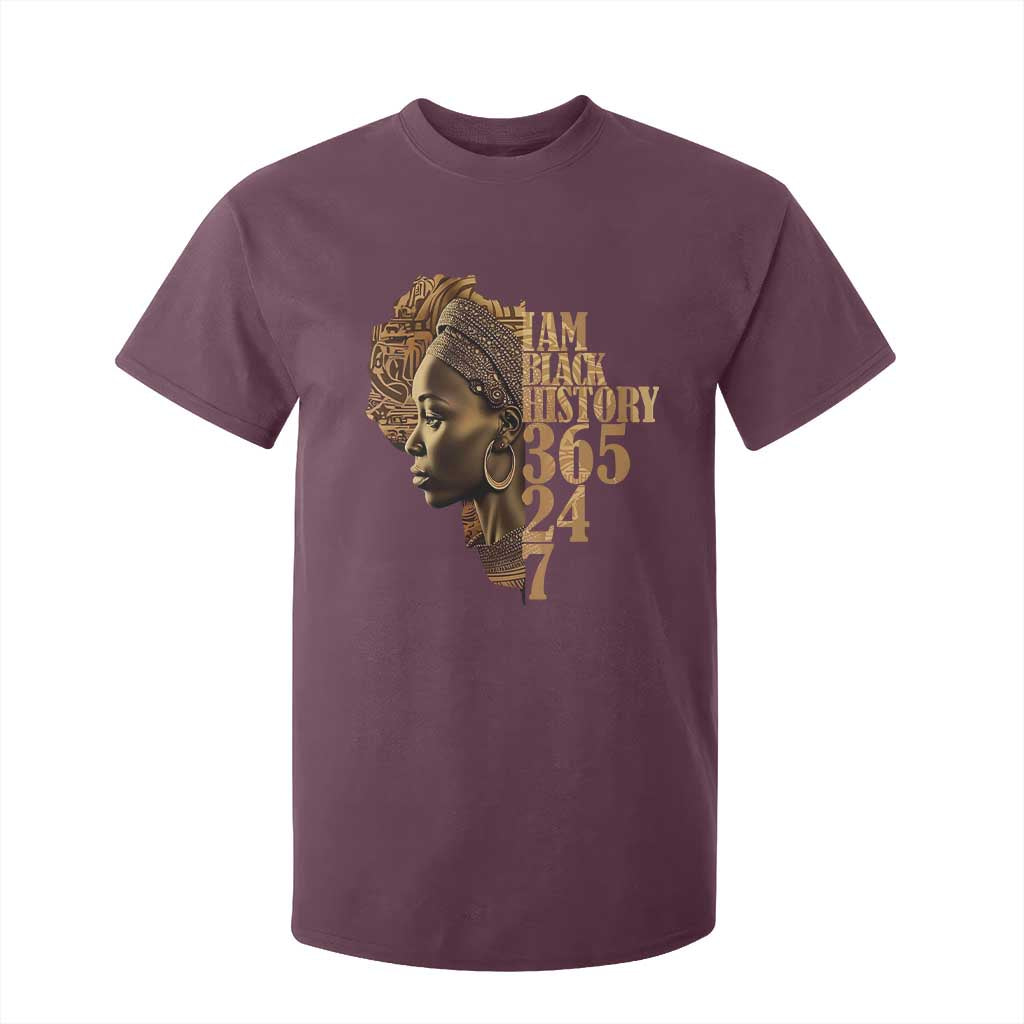 I Am Black History 365 24 7 T Shirt For Kid