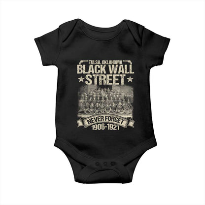 Black Wall Street Baby Onesie Never Forget 1906 1921 Tulsa Black History
