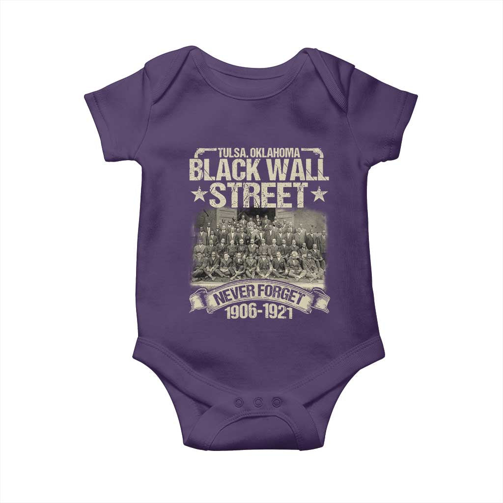 Black Wall Street Baby Onesie Never Forget 1906 1921 Tulsa Black History