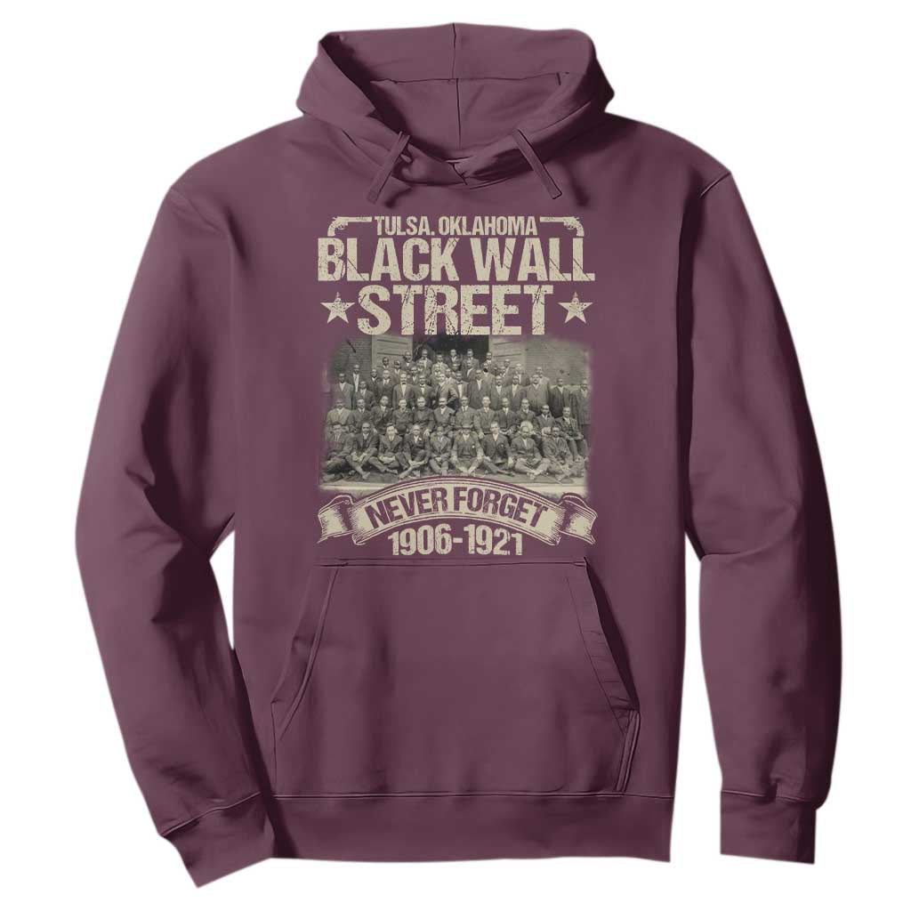 Black Wall Street Hoodie Never Forget 1906 1921 Tulsa Black History