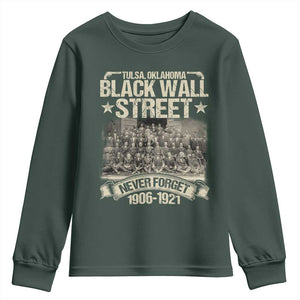 Black Wall Street Youth Sweatshirt Never Forget 1906 1921 Tulsa Black History