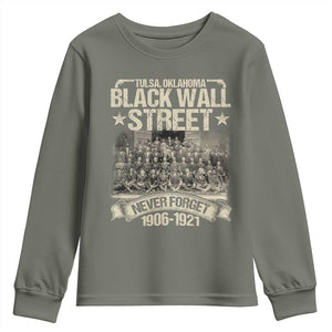 Black Wall Street Youth Sweatshirt Never Forget 1906 1921 Tulsa Black History