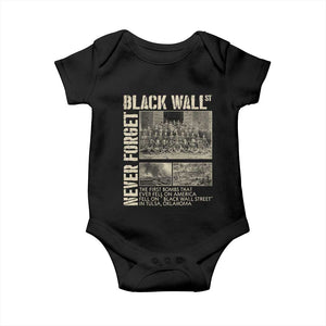 Black Wall Street Baby Onesie Never Forget Tulsa Black History Month