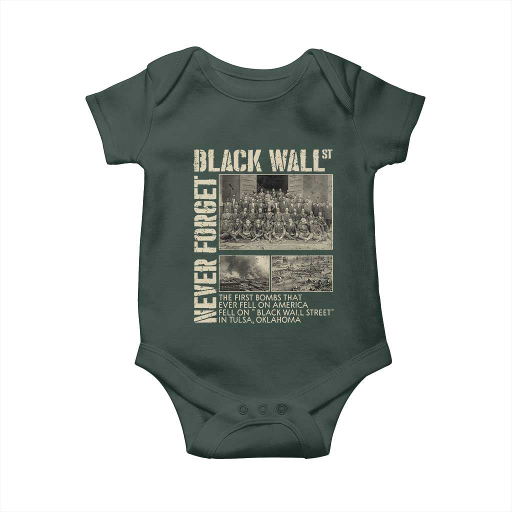 Black Wall Street Baby Onesie Never Forget Tulsa Black History Month