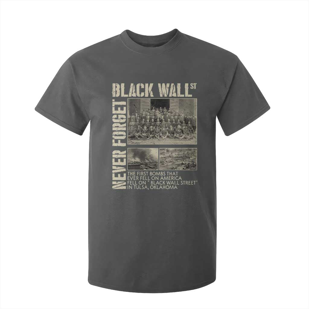Black Wall Street T Shirt For Kid Never Forget Tulsa Black History Month