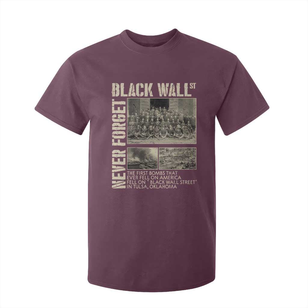 Black Wall Street T Shirt For Kid Never Forget Tulsa Black History Month