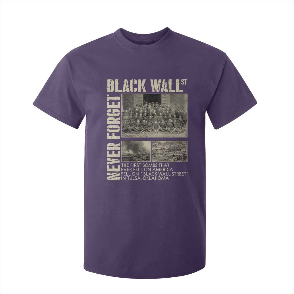 Black Wall Street T Shirt For Kid Never Forget Tulsa Black History Month