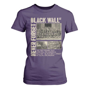 Black Wall Street T Shirt For Women Never Forget Tulsa Black History Month