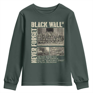 Black Wall Street Youth Sweatshirt Never Forget Tulsa Black History Month