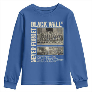 Black Wall Street Youth Sweatshirt Never Forget Tulsa Black History Month