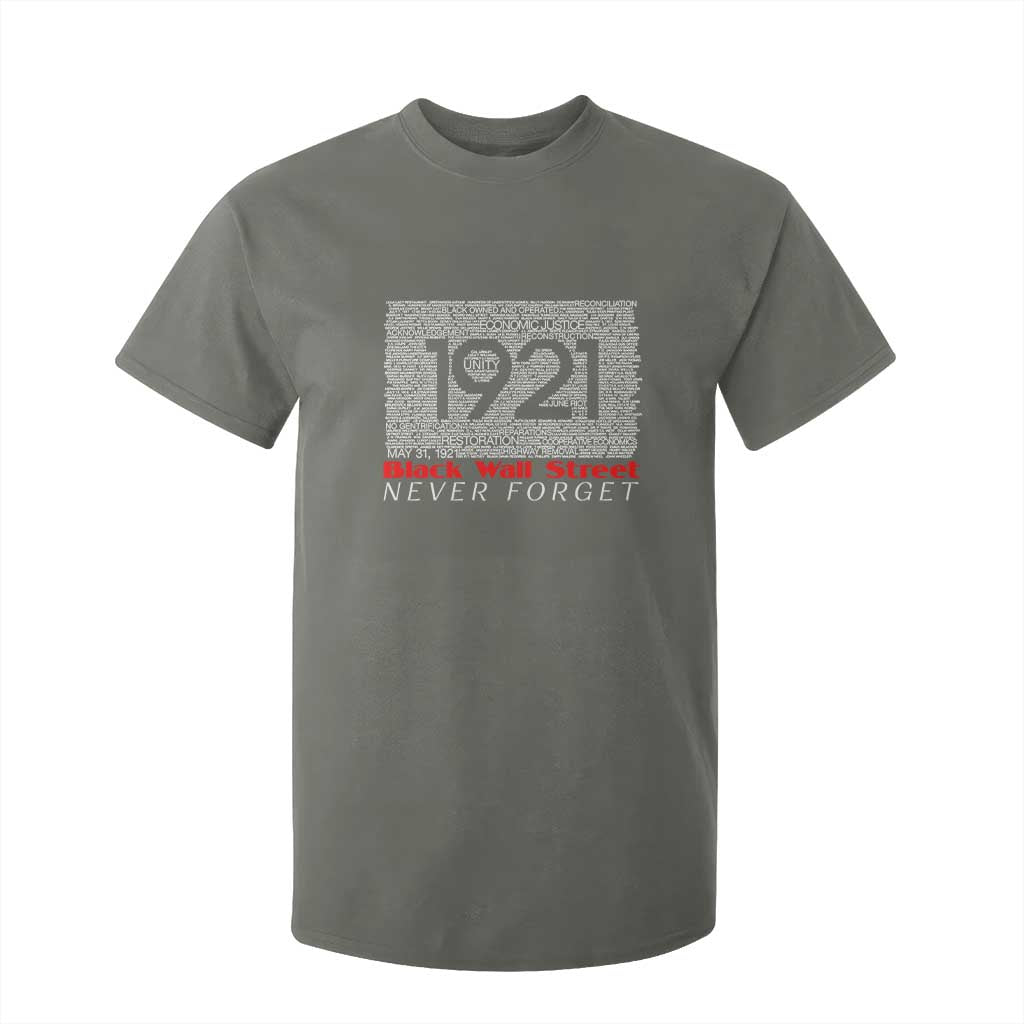 Black Wall Street T Shirt For Kid Never Forget 1921 Greenwood Tulsa Black History