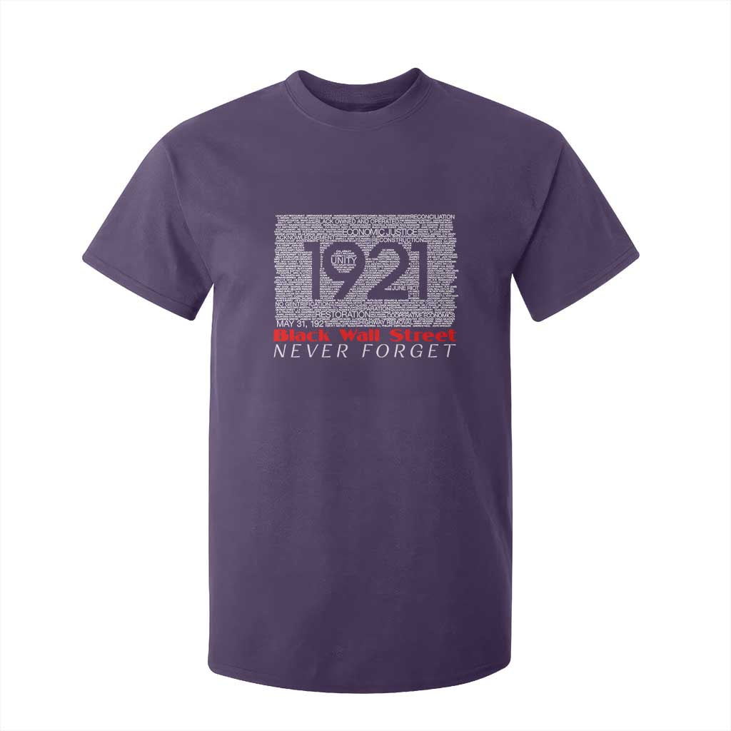 Black Wall Street T Shirt For Kid Never Forget 1921 Greenwood Tulsa Black History
