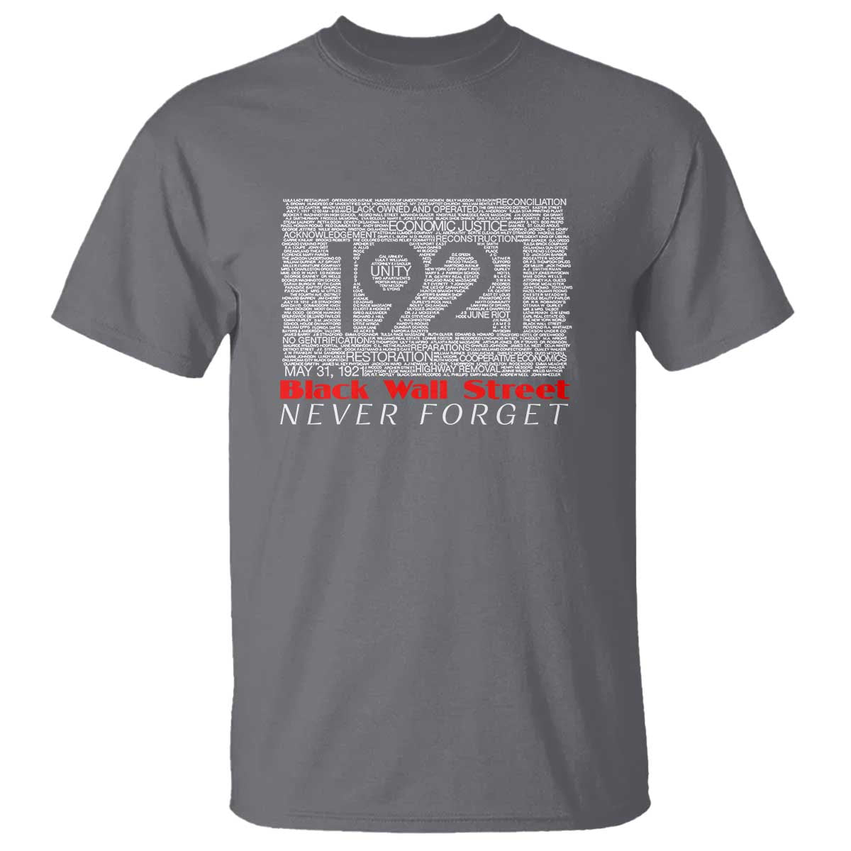 Black Wall Street T Shirt Never Forget 1921 Greenwood Tulsa Black History