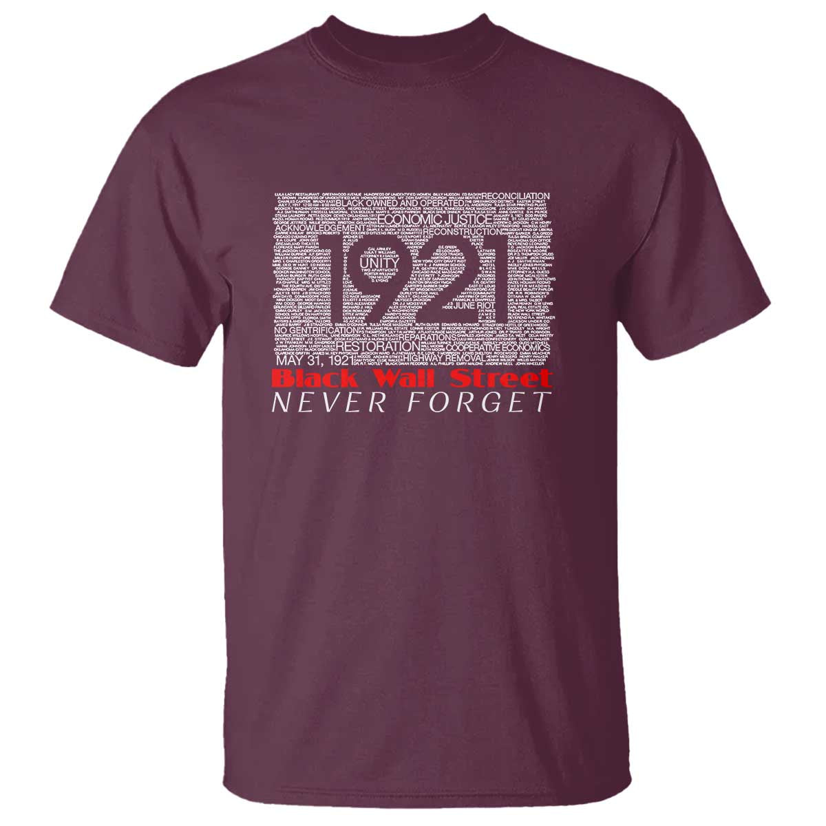 Black Wall Street T Shirt Never Forget 1921 Greenwood Tulsa Black History