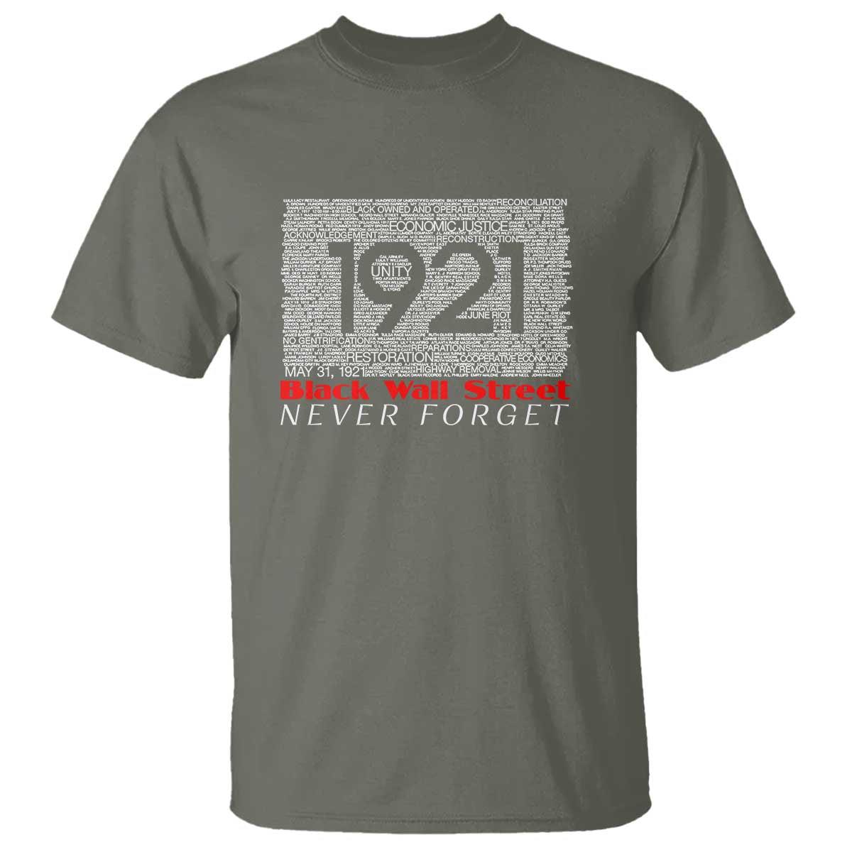 Black Wall Street T Shirt Never Forget 1921 Greenwood Tulsa Black History