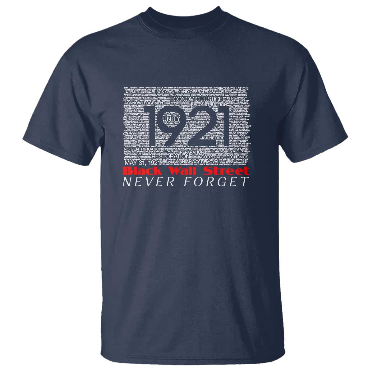 Black Wall Street T Shirt Never Forget 1921 Greenwood Tulsa Black History