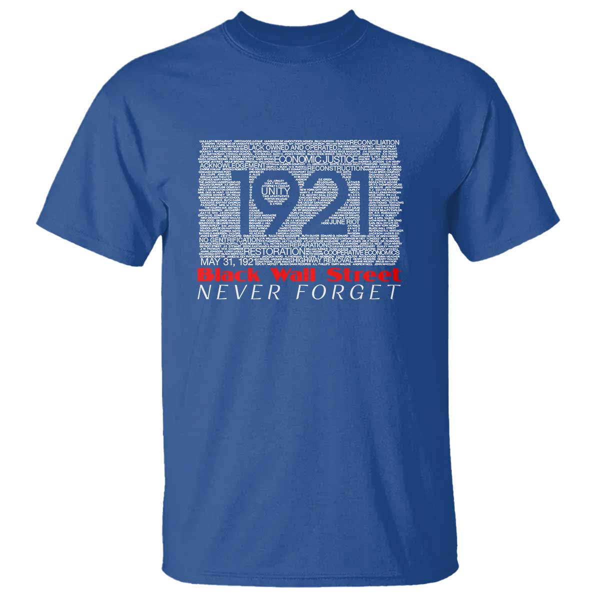 Black Wall Street T Shirt Never Forget 1921 Greenwood Tulsa Black History