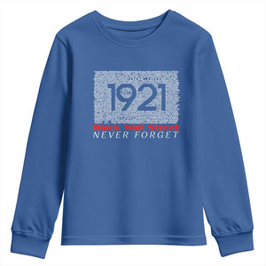 Black Wall Street Youth Sweatshirt Never Forget 1921 Greenwood Tulsa Black History