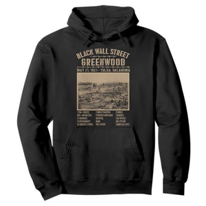 Black Wall Street Hoodie Never Forget 1921 Tulsa Black History Retro