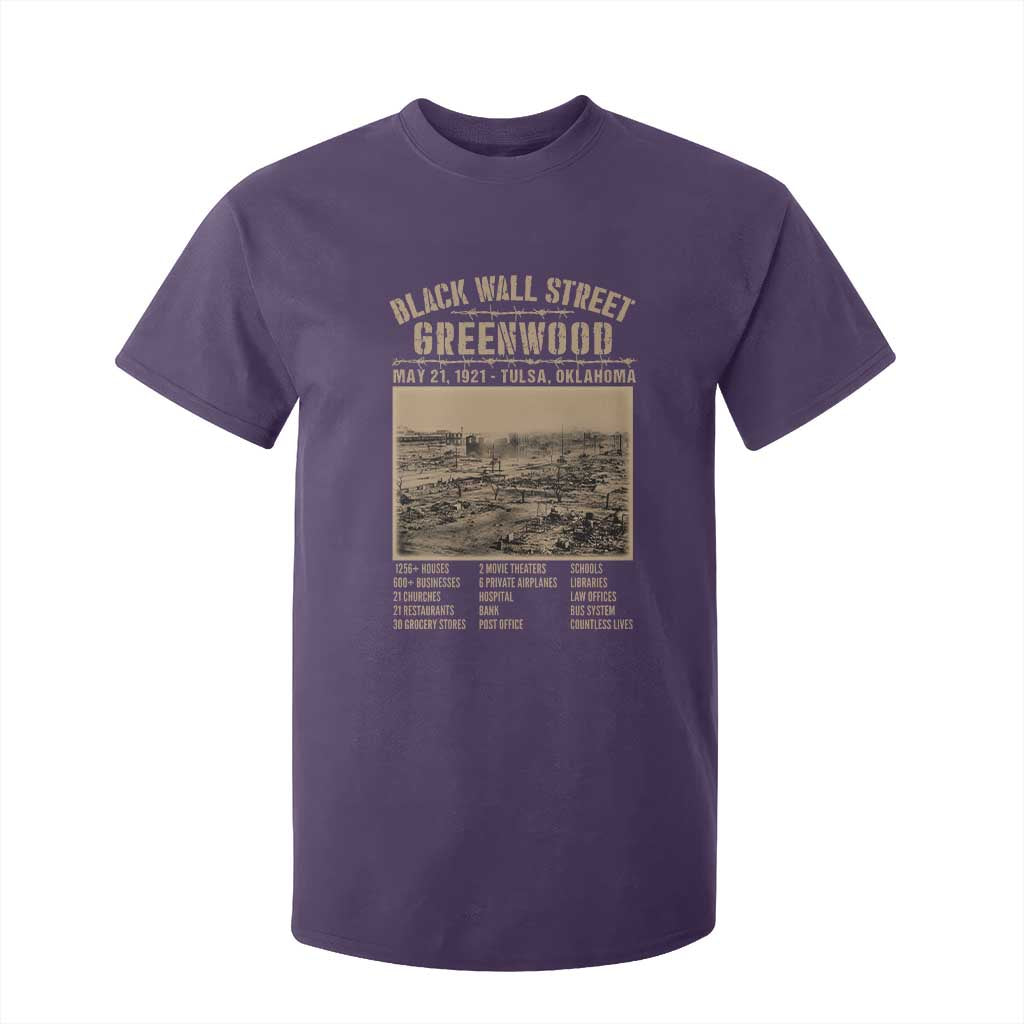 Black Wall Street T Shirt For Kid Never Forget 1921 Tulsa Black History Retro