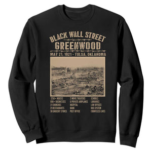 Black Wall Street Sweatshirt Never Forget 1921 Tulsa Black History Retro