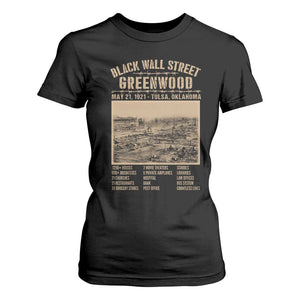 Black Wall Street T Shirt For Women Never Forget 1921 Tulsa Black History Retro