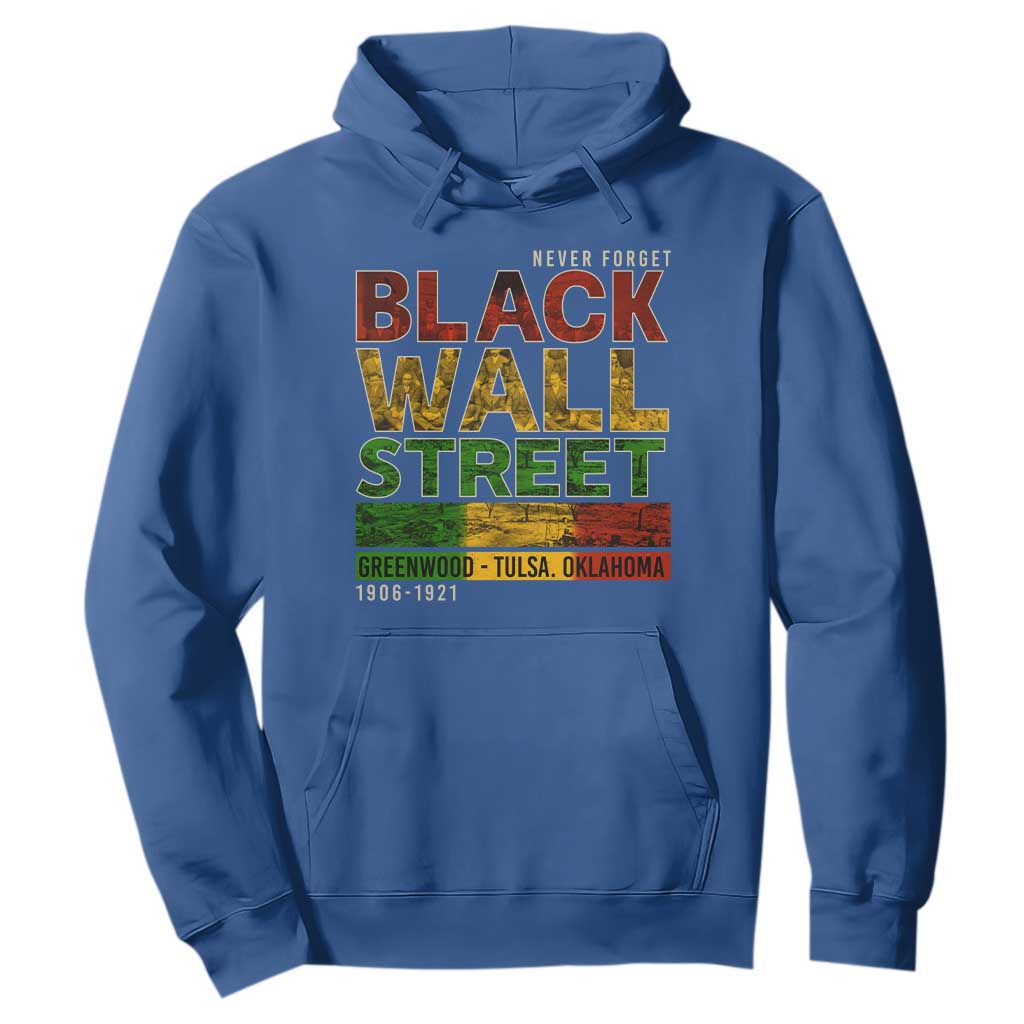 Never Forget Black Wall Street Hoodie Greenwood Tulsa Oklahoma Black History