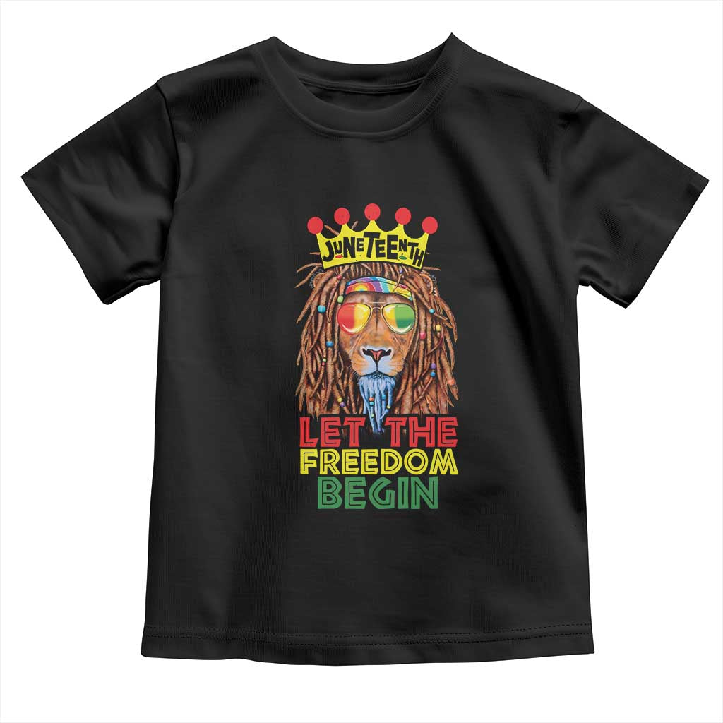 Juneteenth Baby Shirt Let The Freedom Begin Lion Rasta African American