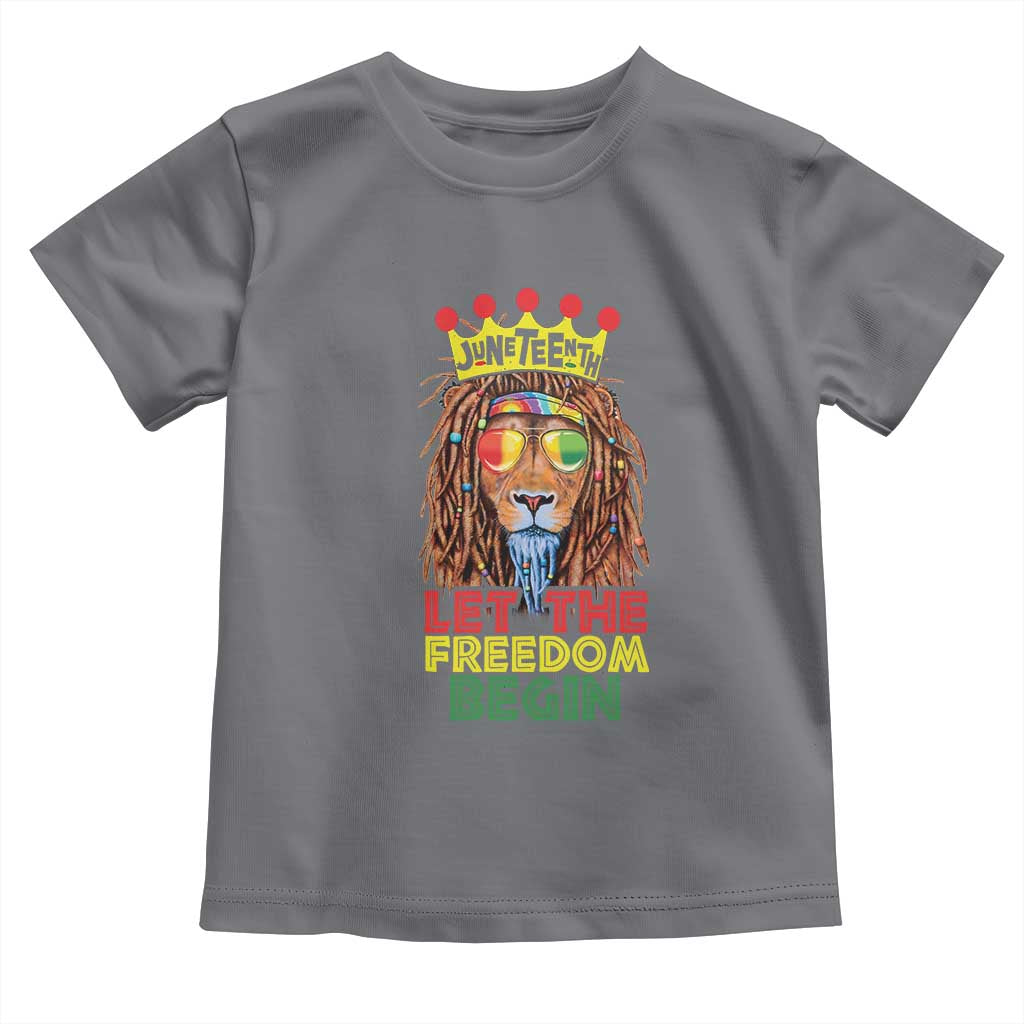 Juneteenth Baby Shirt Let The Freedom Begin Lion Rasta African American