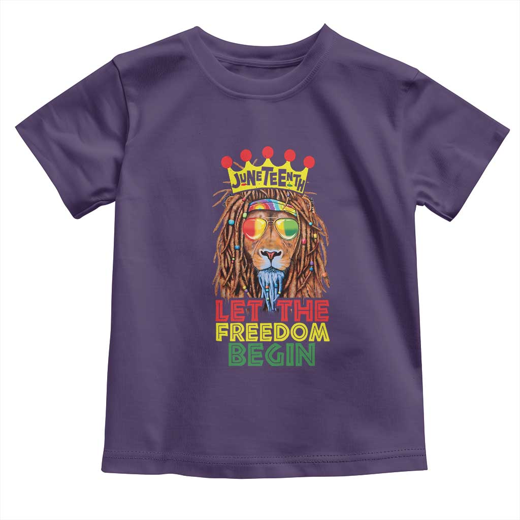 Juneteenth Baby Shirt Let The Freedom Begin Lion Rasta African American