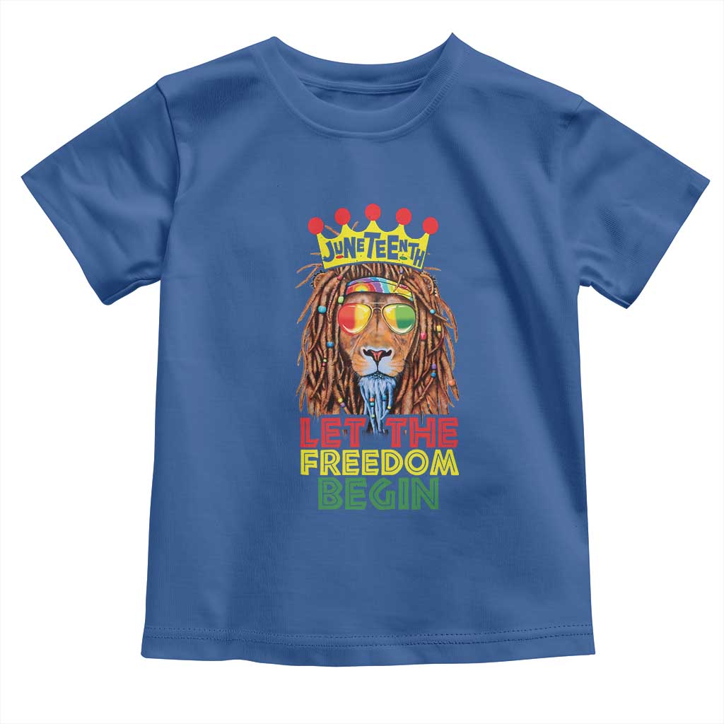 Juneteenth Baby Shirt Let The Freedom Begin Lion Rasta African American