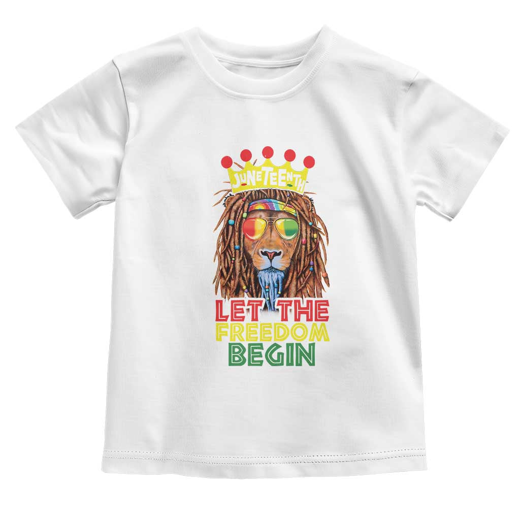 Juneteenth Baby Shirt Let The Freedom Begin Lion Rasta African American