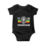 Juneteenth Baby Onesie Let The Freedom Begin African American Lion Melanin Pride