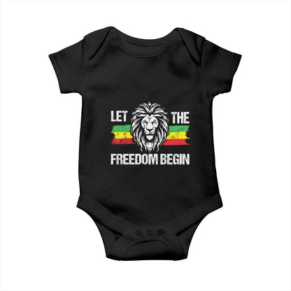 Juneteenth Baby Onesie Let The Freedom Begin African American Lion Melanin Pride