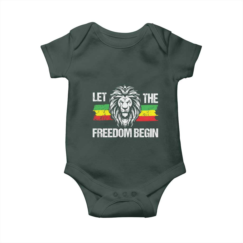 Juneteenth Baby Onesie Let The Freedom Begin African American Lion Melanin Pride