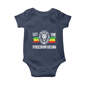 Juneteenth Baby Onesie Let The Freedom Begin African American Lion Melanin Pride
