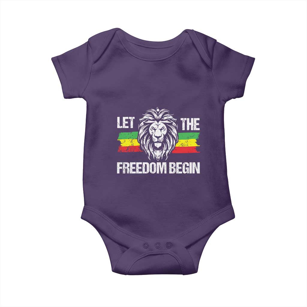 Juneteenth Baby Onesie Let The Freedom Begin African American Lion Melanin Pride