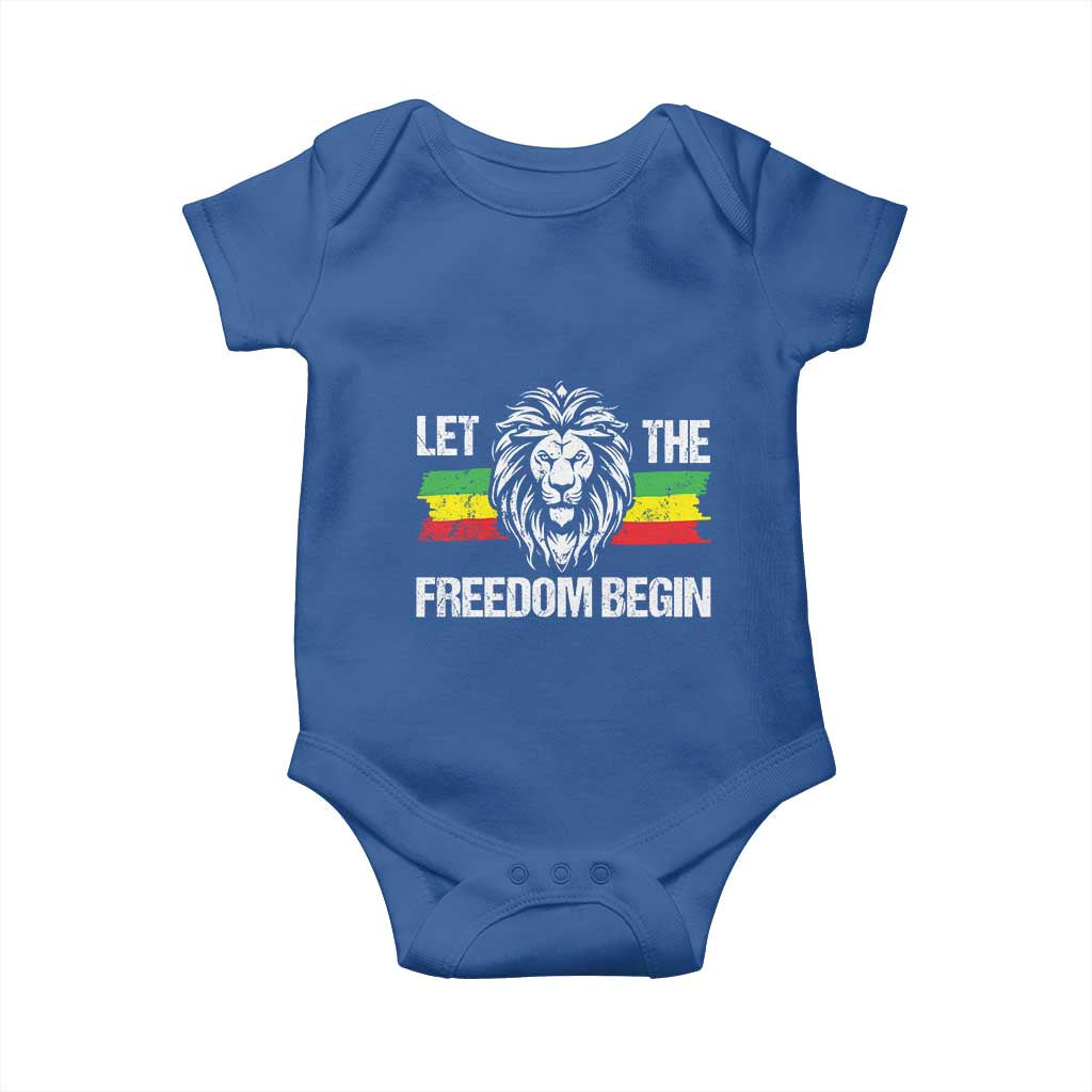 Juneteenth Baby Onesie Let The Freedom Begin African American Lion Melanin Pride