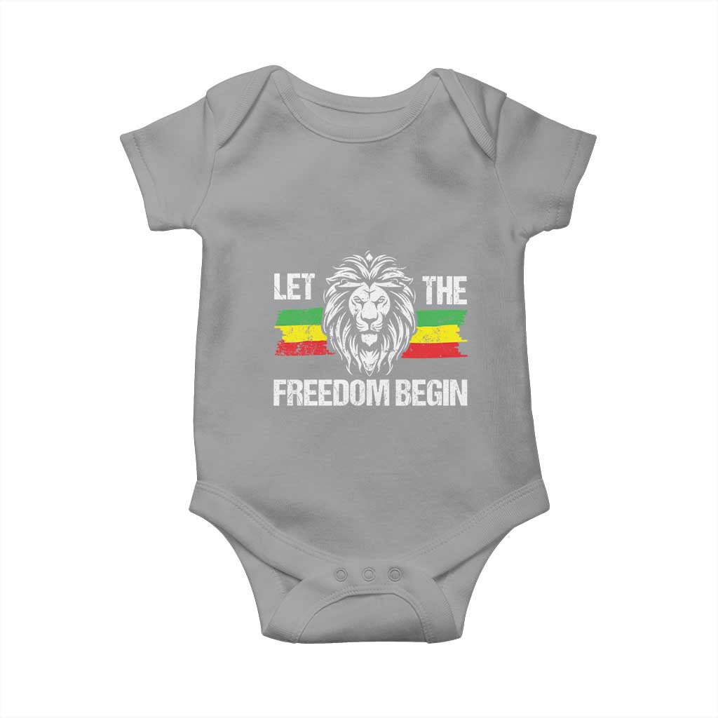 Juneteenth Baby Onesie Let The Freedom Begin African American Lion Melanin Pride