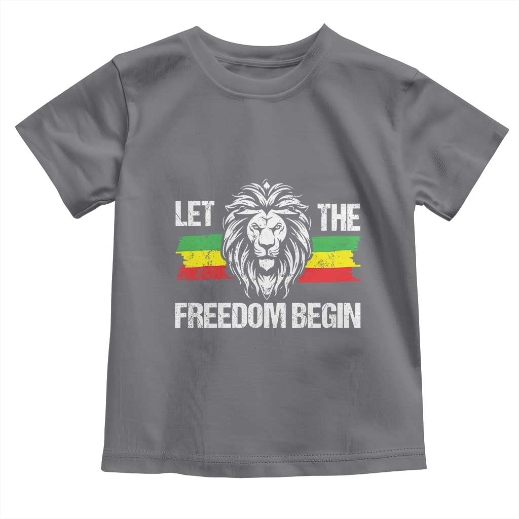 Juneteenth Baby Shirt Let The Freedom Begin African American Lion Melanin Pride