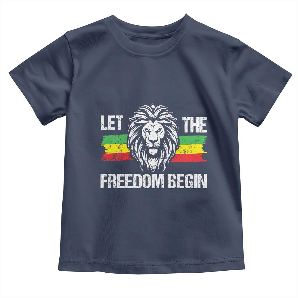 Juneteenth Baby Shirt Let The Freedom Begin African American Lion Melanin Pride