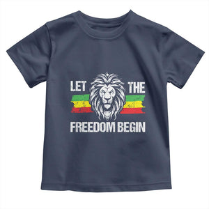 Juneteenth Baby Shirt Let The Freedom Begin African American Lion Melanin Pride
