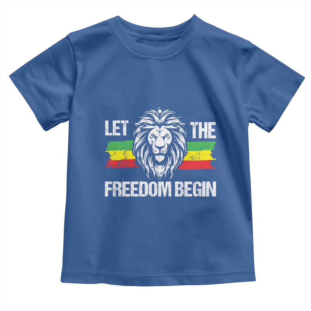 Juneteenth Baby Shirt Let The Freedom Begin African American Lion Melanin Pride