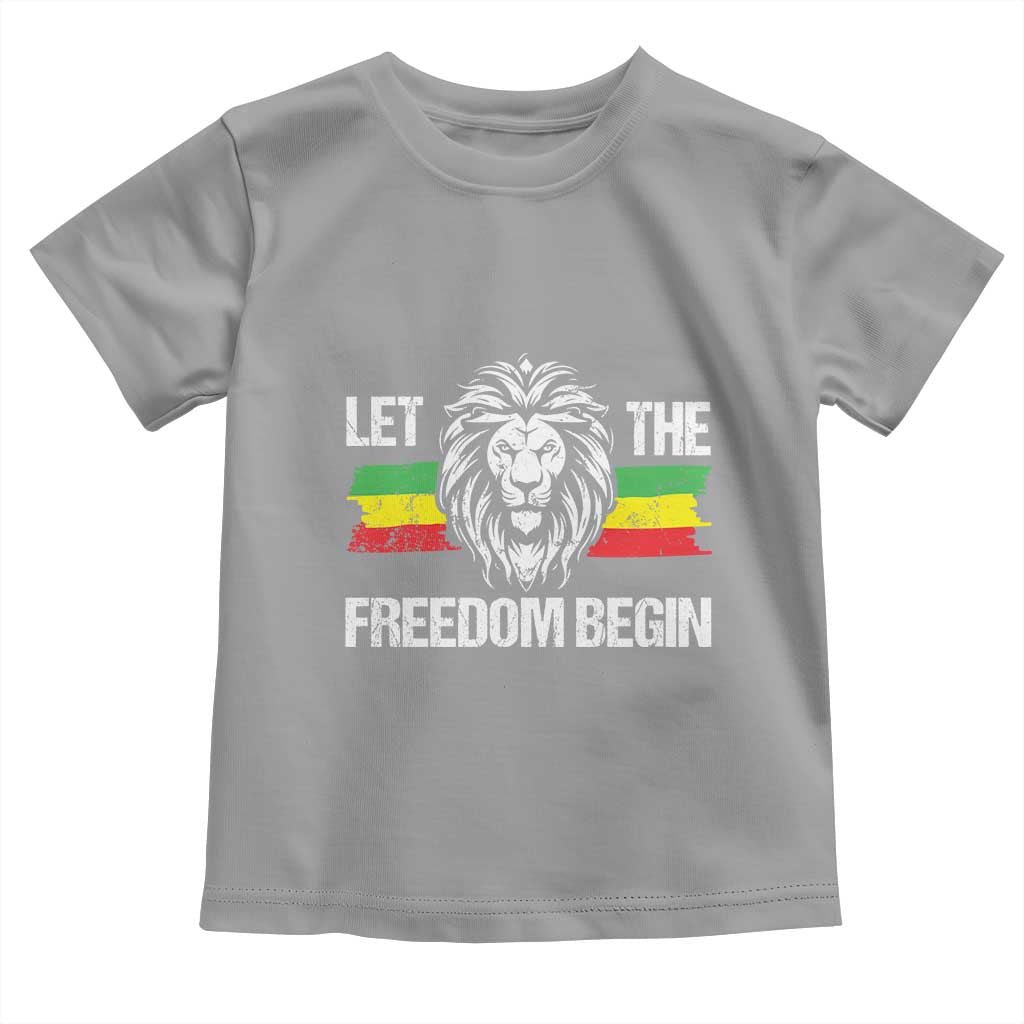 Juneteenth Baby Shirt Let The Freedom Begin African American Lion Melanin Pride