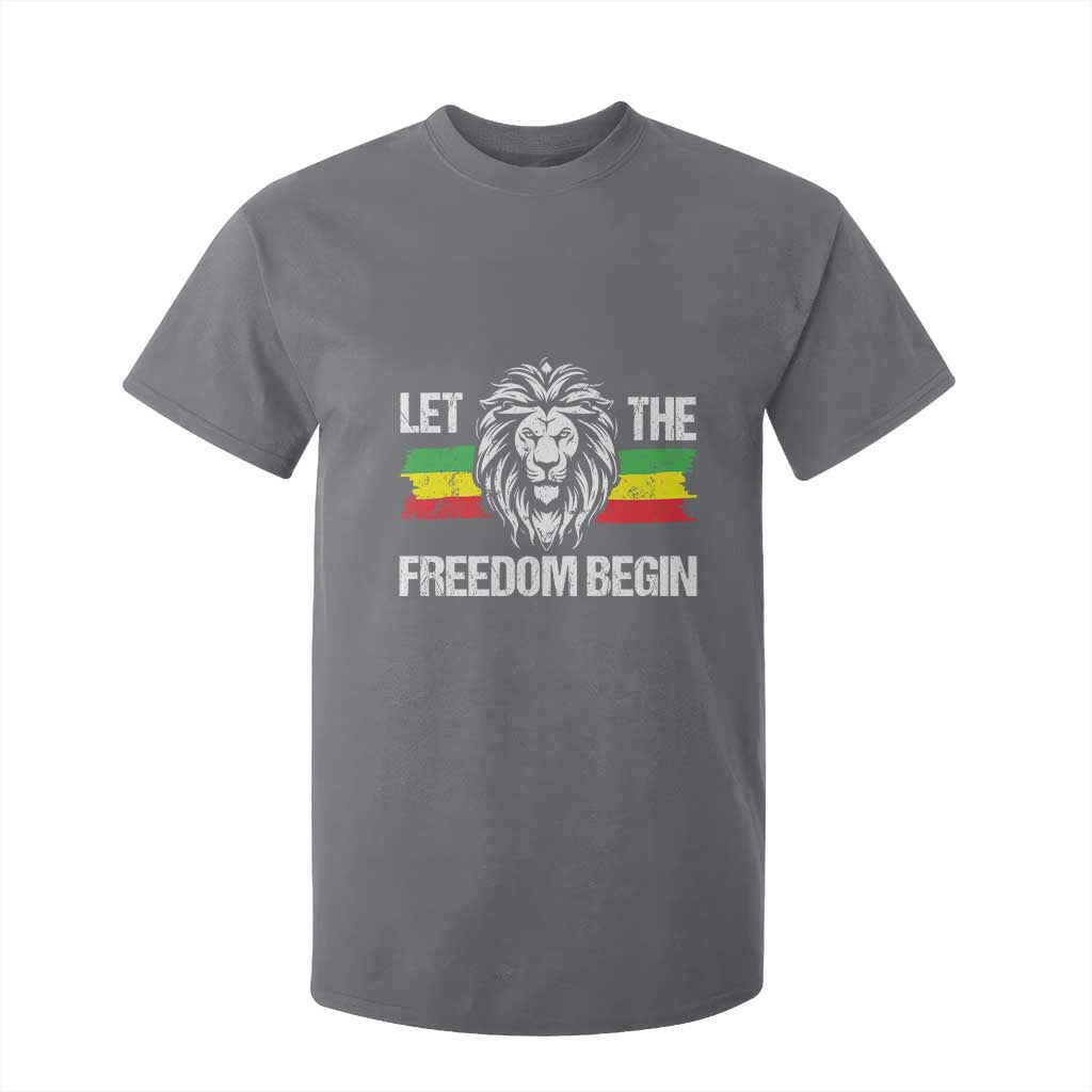 Juneteenth T Shirt For Kid Let The Freedom Begin African American Lion Melanin Pride