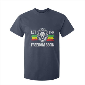 Juneteenth T Shirt For Kid Let The Freedom Begin African American Lion Melanin Pride