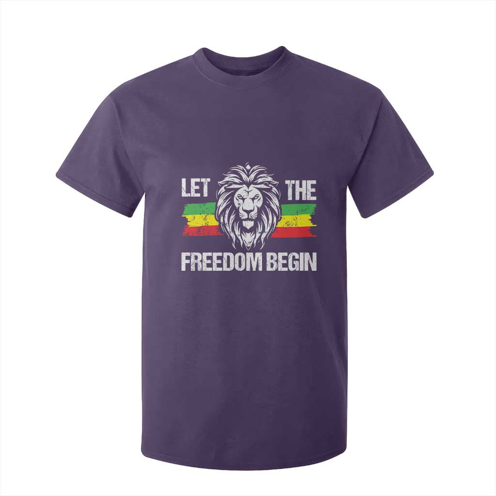 Juneteenth T Shirt For Kid Let The Freedom Begin African American Lion Melanin Pride