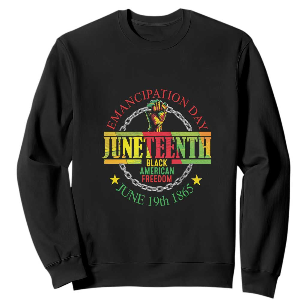 1865 Juneteenth Sweatshirt Emancipation Day Black American Freedom Melanin Pride