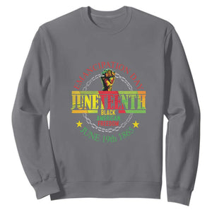 1865 Juneteenth Sweatshirt Emancipation Day Black American Freedom Melanin Pride